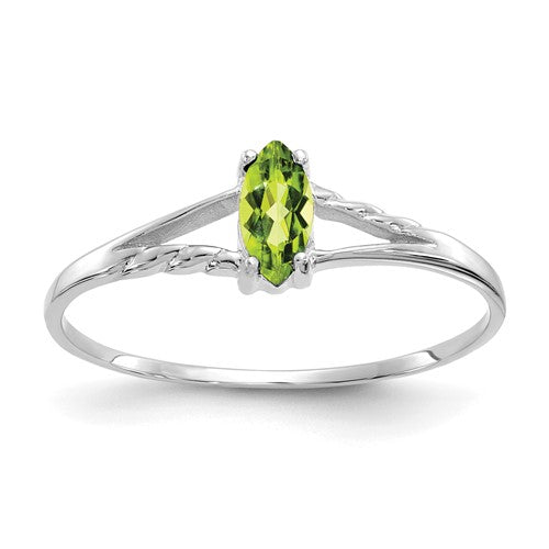 14k-white-gold-peridot-birthstone-ring-SolomonJeweler-Wichita-KS-CustomJewelry