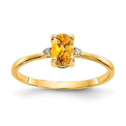 14k-diamond-citrine-birthstone-ring-SolomonJeweler-Wichita-KS-CustomJewelry