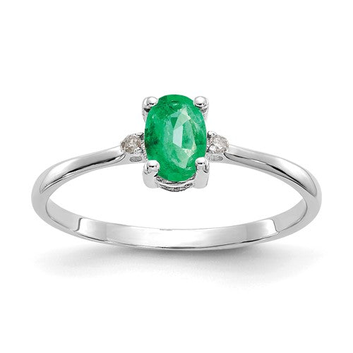 14k-white-gold-diamond-emerald-birthstone-ring-SolomonJeweler-Wichita-KS-CustomJewelry