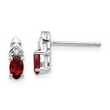 14k-white-gold-garnet-and-diamond-post-earrings-SolomonJeweler-Wichita-KS-CustomJewelry