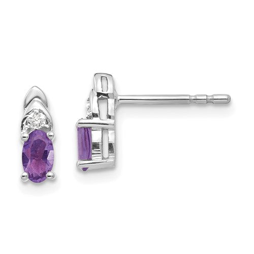 14k-white-gold-amethyst-and-diamond-post-earrings-SolomonJeweler-Wichita-KS-CustomJewelry