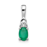 14k-white-gold-emerald-and-diamond-pendant-SolomonJeweler-Wichita-KS-CustomJewelry