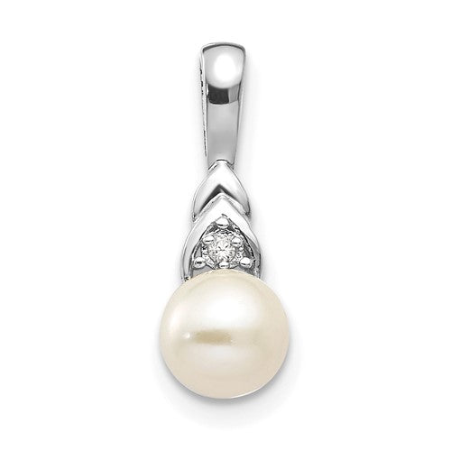 14k-white-gold-fw-cultured-pearl-and-diamond-pendant-SolomonJeweler-Wichita-KS-CustomJewelry