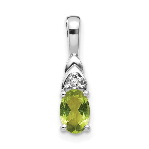 14k-white-gold-peridot-and-diamond-pendant-SolomonJeweler-Wichita-KS-CustomJewelry