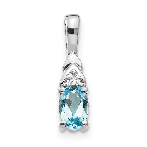 14k-white-gold-blue-topaz-and-diamond-pendant-SolomonJeweler-Wichita-KS-CustomJewelry