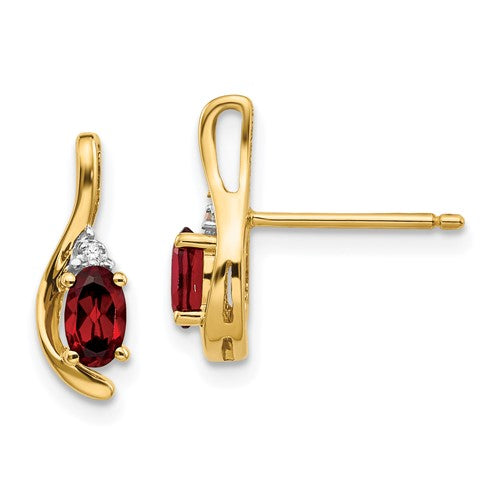 14k-garnet-and-diamond-post-earrings-SolomonJeweler-Wichita-KS-CustomJewelry