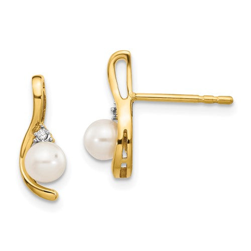 14k-fw-cultured-pearl-and-diamond-post-earrings-SolomonJeweler-Wichita-KS-CustomJewelry