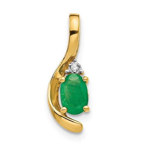 14k-emerald-and-diamond-pendant-SolomonJeweler-Wichita-KS-CustomJewelry