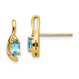 14k-blue-topaz-and-diamond-post-earrings-SolomonJeweler-Wichita-KS-CustomJewelry