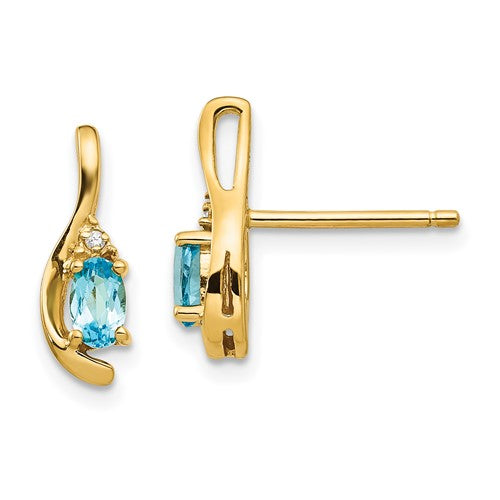 14k-blue-topaz-and-diamond-post-earrings-SolomonJeweler-Wichita-KS-CustomJewelry