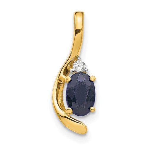 14k-sapphire-and-diamond-pendant-SolomonJeweler-Wichita-KS-CustomJewelry