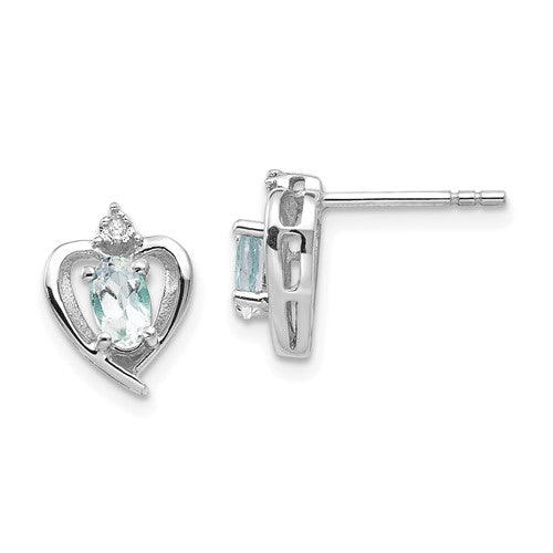 14k-white-gold-aquamarine-and-diamond-heart-post-earrings-SolomonJeweler-Wichita-KS-CustomJewelry
