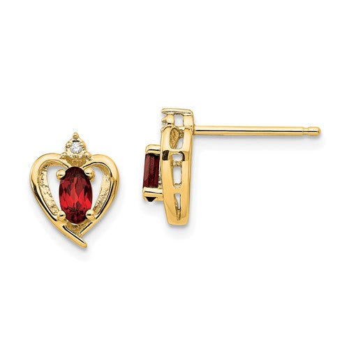 14k-garnet-and-diamond-heart-earrings-SolomonJeweler-Wichita-KS-CustomJewelry