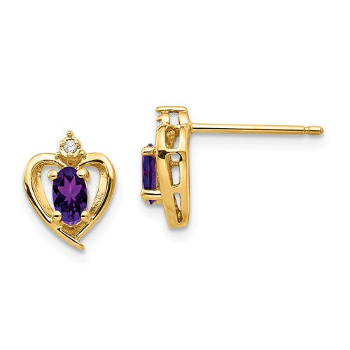 14k-amethyst-and-diamond-heart-earrings-SolomonJeweler-Wichita-KS-CustomJewelry