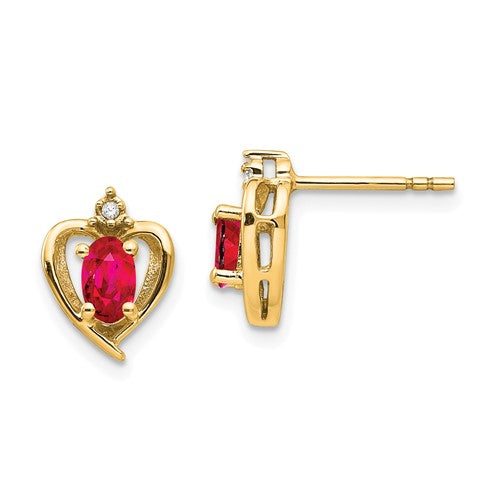 14k-ruby-and-diamond-heart-earrings-SolomonJeweler-Wichita-KS-CustomJewelry
