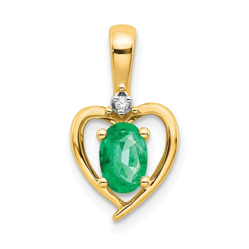 14k-emerald-and-diamond-heart-pendant-SolomonJeweler-Wichita-KS-CustomJewelry