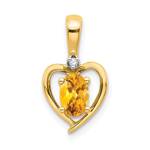 14k-citrine-and-diamond-heart-pendant-SolomonJeweler-Wichita-KS-CustomJewelry