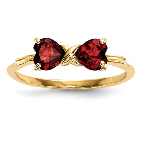 14k-gold-polished-garnet-bow-ring-SolomonJeweler-Wichita-KS-CustomJewelry