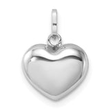 14k-white-gold-3d-puffed-heart-pendant-SolomonJeweler-Wichita-KS-CustomJewelry