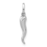 14k-white-gold-3d-italian-horn-charm-SolomonJeweler-Wichita-KS-CustomJewelry