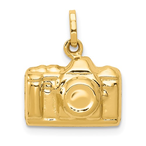 14k-3-d-polished-camera-charm-SolomonJeweler-Wichita-KS-CustomJewelry