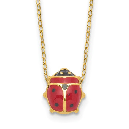 14k-enameled-ladybug-17inch-with-1in-ext-necklace-SolomonJeweler-Wichita-KS-CustomJewelry