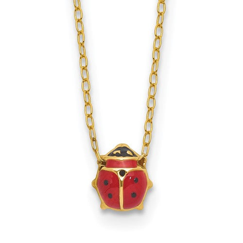 14k-enameled-ladybug-17in-with-1in-ext-necklace-SolomonJeweler-Wichita-KS-CustomJewelry