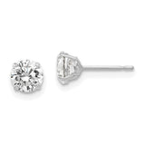 14k-white-gold-5mm-round-cz-post-earrings-SolomonJeweler-Wichita-KS-CustomJewelry