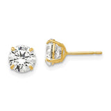 14k-6mm-round-cz-post-earrings-SolomonJeweler-Wichita-KS-CustomJewelry