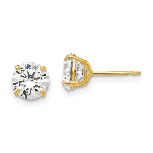 14k-6mm-round-cz-post-earrings-SolomonJeweler-Wichita-KS-CustomJewelry