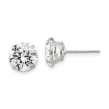 14k-white-gold-8mm-round-cz-post-earrings-SolomonJeweler-Wichita-KS-CustomJewelry