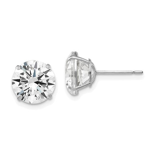 14k-white-gold-9mm-round-cz-post-earrings-SolomonJeweler-Wichita-KS-CustomJewelry