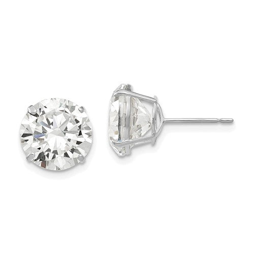 14k-white-gold-10mm-round-cz-post-earrings-SolomonJeweler-Wichita-KS-CustomJewelry