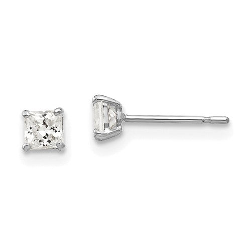 14k-white-gold-3mm-square-cz-post-earrings-SolomonJeweler-Wichita-KS-CustomJewelry