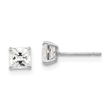 14k-white-gold-4mm-square-cz-post-earrings-SolomonJeweler-Wichita-KS-CustomJewelry