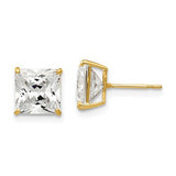 14k-7mm-square-cz-post-earrings-SolomonJeweler-Wichita-KS-CustomJewelry