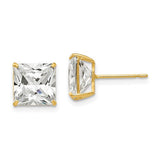 14k-8mm-square-cz-post-earrings-SolomonJeweler-Wichita-KS-CustomJewelry