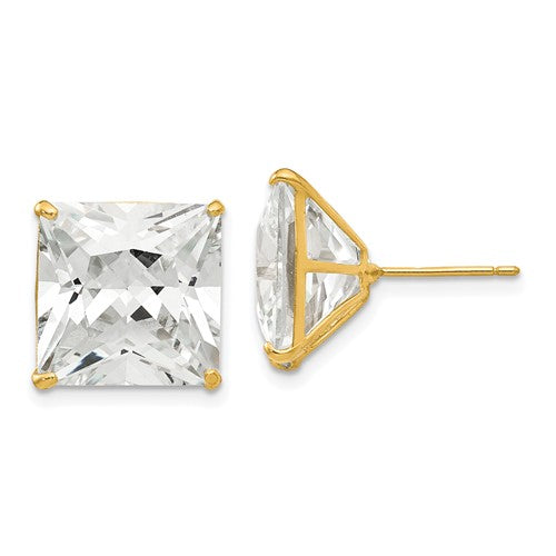14k-12mm-square-cz-post-earrings-SolomonJeweler-Wichita-KS-CustomJewelry