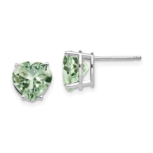 14kw-8mm-heart-green-quartz-earring-SolomonJeweler-Wichita-KS-CustomJewelry