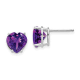 14k-white-gold-8mm-heart-amethyst-earring-SolomonJeweler-Wichita-KS-CustomJewelry