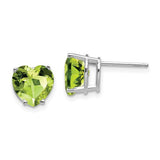 14k-white-gold-8mm-heart-peridot-earring-SolomonJeweler-Wichita-KS-CustomJewelry
