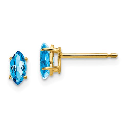 14k-6x3mm-marquise-blue-topaz-earring-SolomonJeweler-Wichita-KS-CustomJewelry