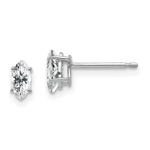 14k-white-gold-6x3mm-marquise-cubic-zirconia-earring-SolomonJeweler-Wichita-KS-CustomJewelry