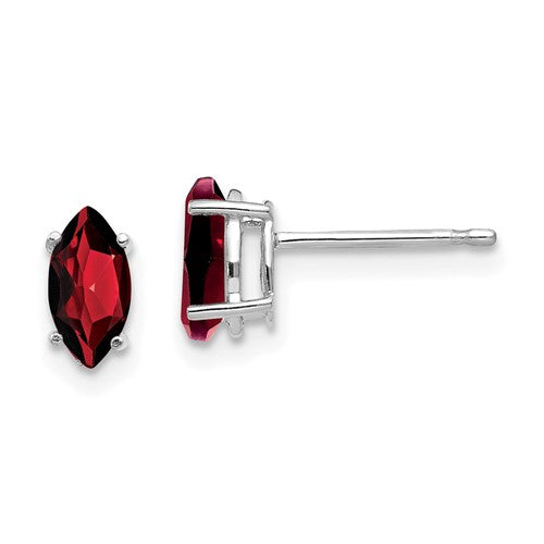 14k-white-gold-7x3-5mm-marquise-garnet-earring-SolomonJeweler-Wichita-KS-CustomJewelry