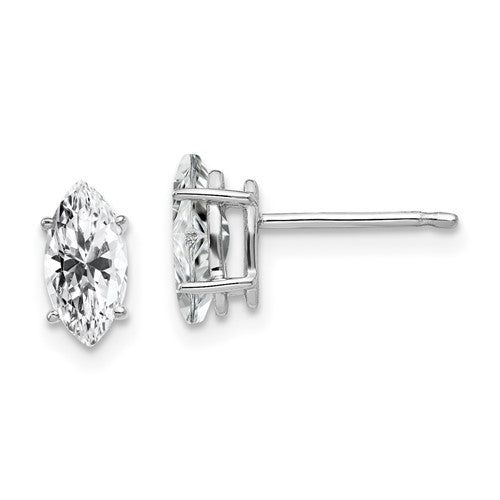 14k-white-gold-8x4mm-marquise-cubic-zirconia-earring-SolomonJeweler-Wichita-KS-CustomJewelry