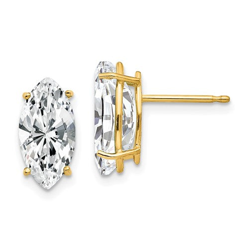 14k-12x6mm-marquise-cubic-zirconia-earring-SolomonJeweler-Wichita-KS-CustomJewelry