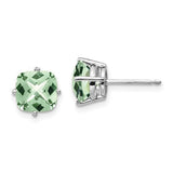14kw-7mm-cushion-checker-cut-green-quartz-earring-SolomonJeweler-Wichita-KS-CustomJewelry
