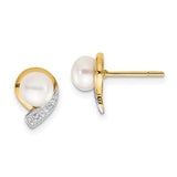 14k-5-6mm-white-button-fwc-pearl-01ct-diamond-post-earrings-SolomonJeweler-Wichita-KS-CustomJewelry