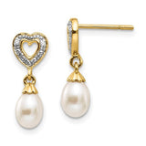 14k-7x5mm-teardrop-fwc-pearl-01ct-heart-diamond-dangle-earrings-SolomonJeweler-Wichita-KS-CustomJewelry