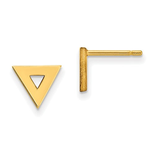 14k-open-triangle-post-earrings-SolomonJeweler-Wichita-KS-CustomJewelry